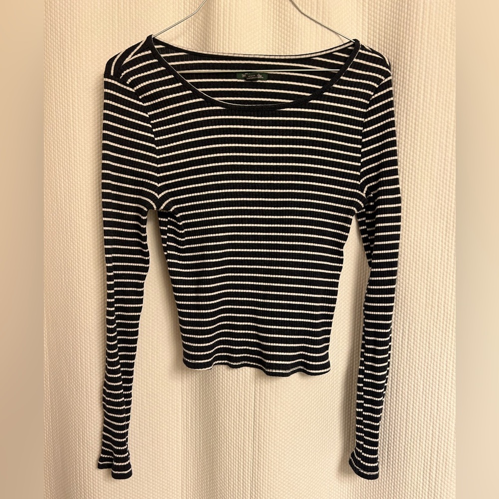 Wild Fable Blue and White Striped Long Sleeve